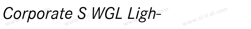 Corporate S WGL Ligh字体转换